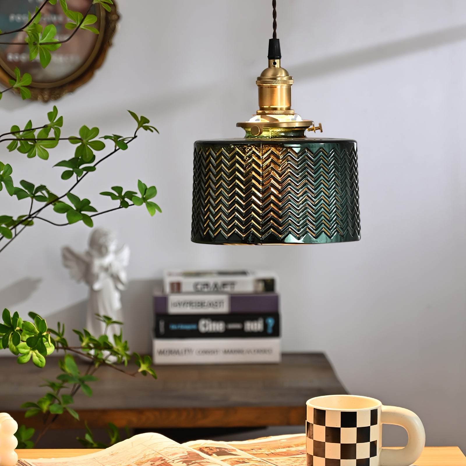 Green Glass Pendant Lamp