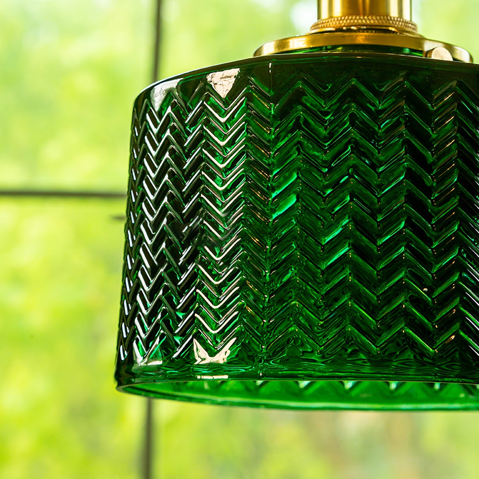 Green Glass Pendant Lamp