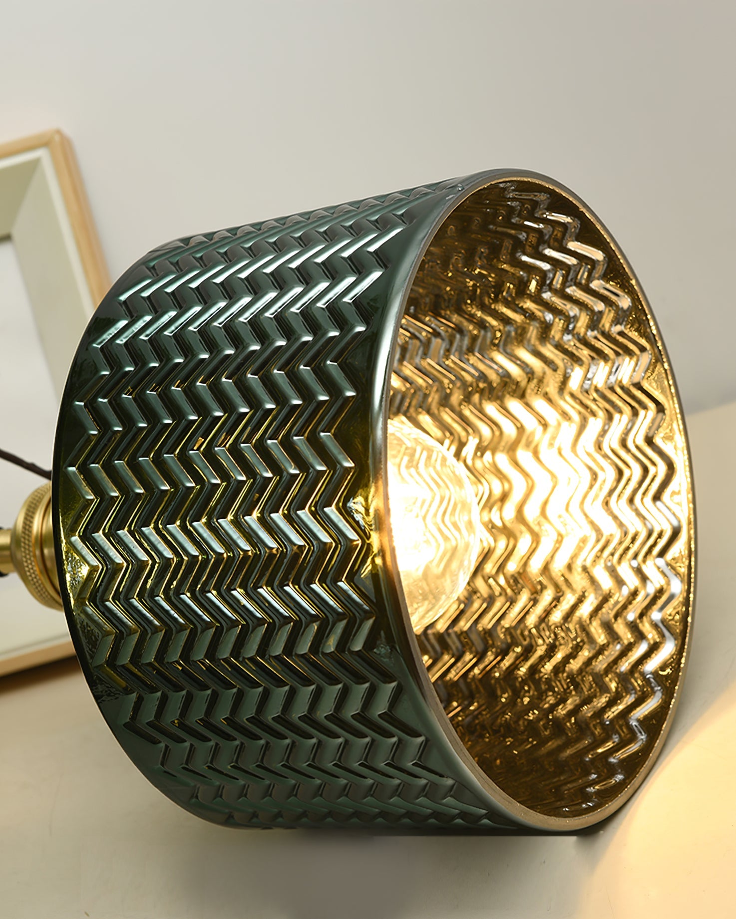 Green Glass Pendant Lamp