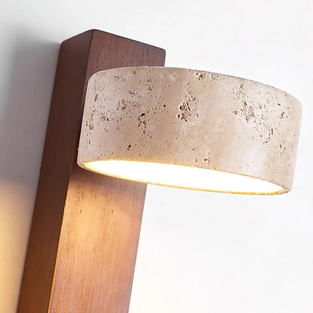 Grove Beam Travertine Wall Lamp