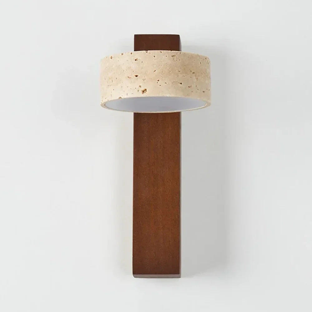 Grove Beam Travertine Wall Lamp