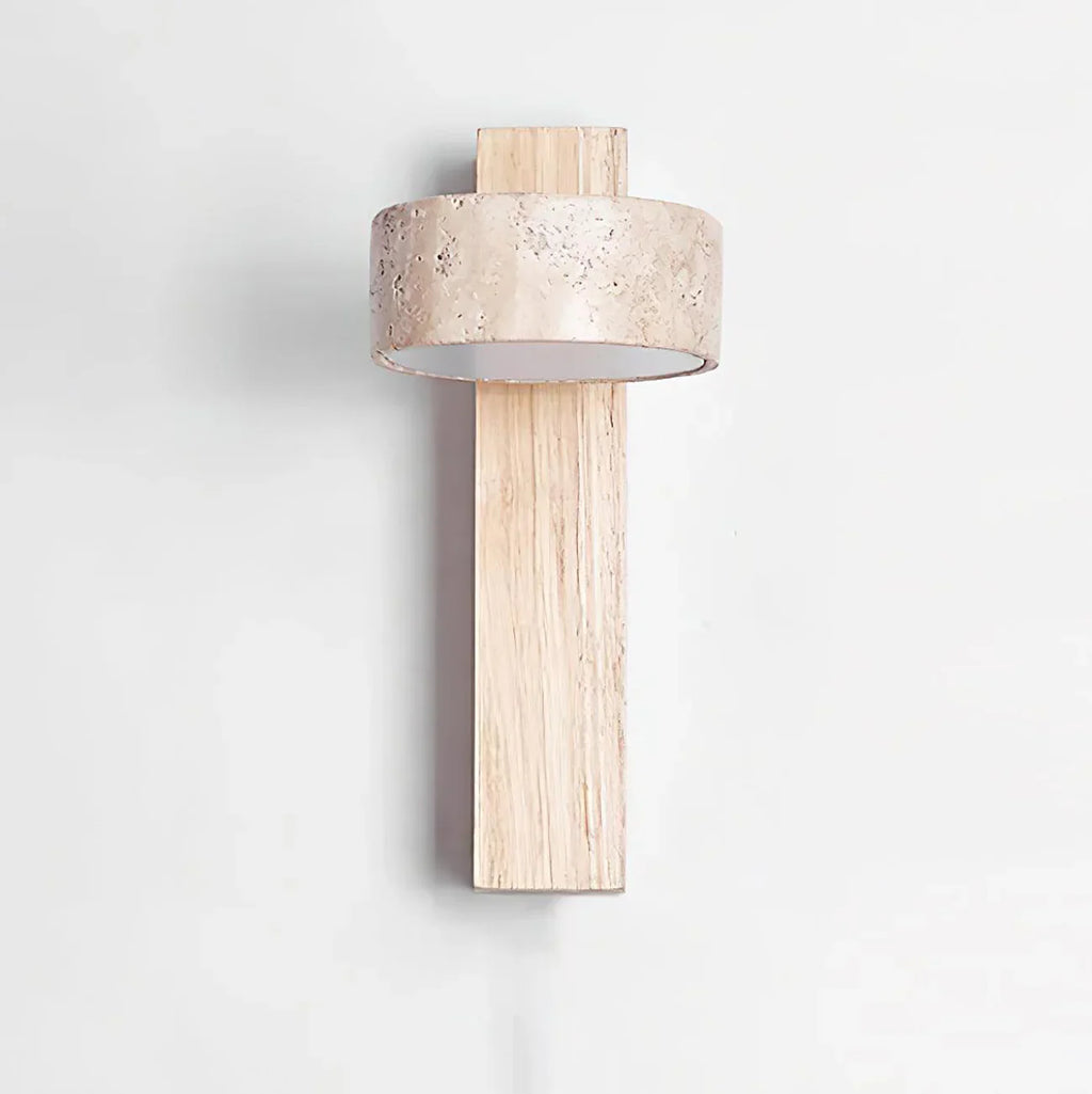 Grove Beam Travertine Wall Lamp