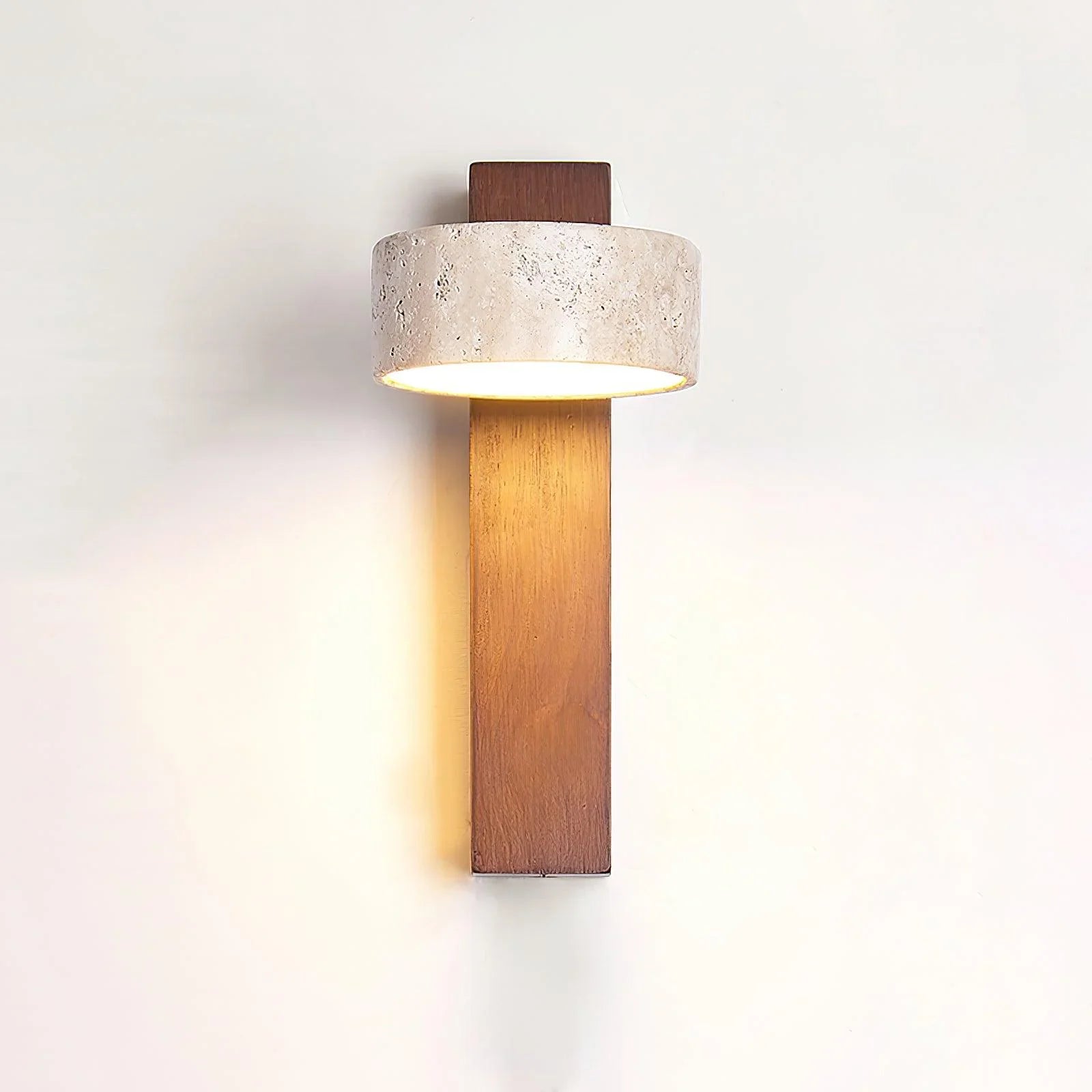 Grove Beam Travertine Wall Lamp