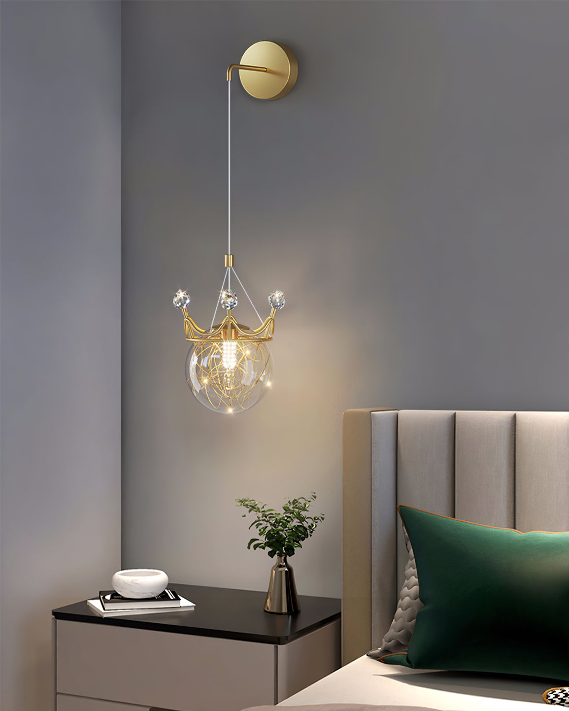 Gypsophila Crown Wall Light