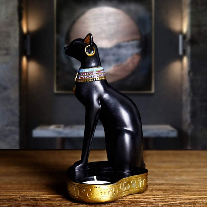 Egyptian Cat Candle Holder
