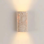 Half-Cylinder Travertine Wall Lamp