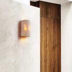 Half-Cylinder Travertine Wall Lamp