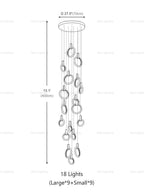 Halo Linear Suspension Staircase Pendant Light