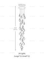 Halo Linear Suspension Staircase Pendant Light