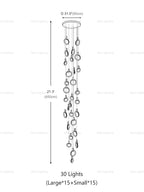 Halo Linear Suspension Staircase Pendant Light