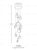 Halo Linear Suspension Staircase Pendant Light