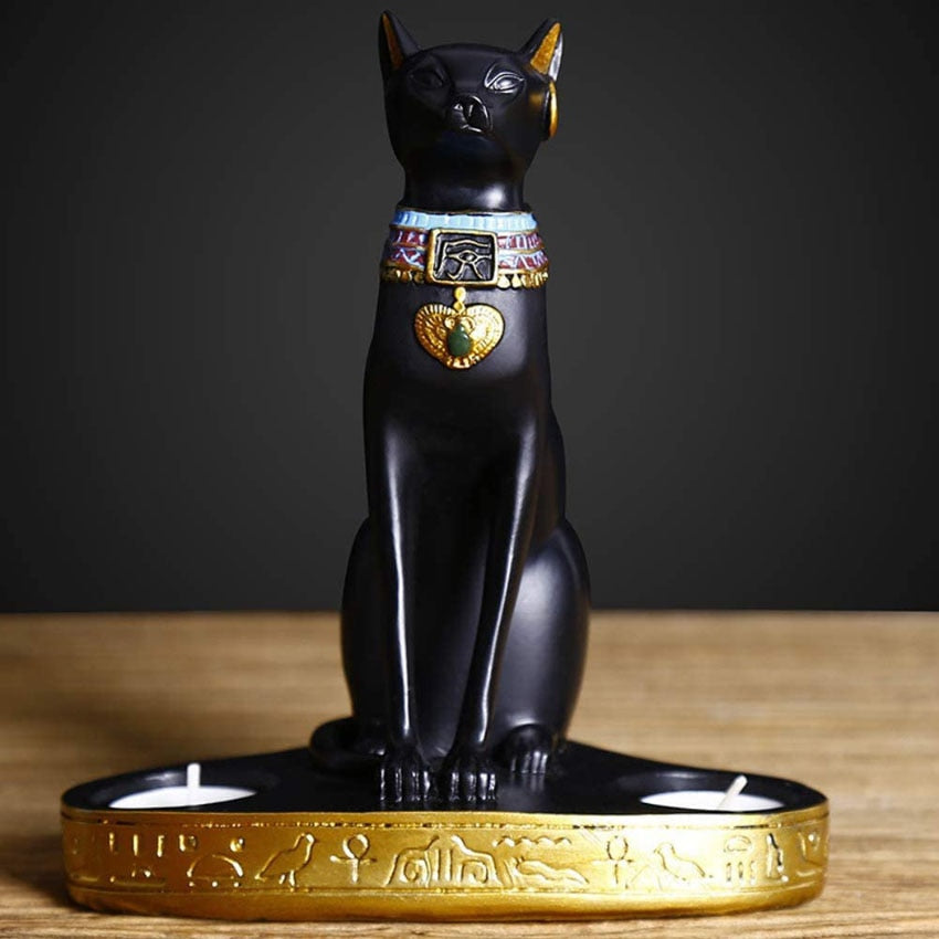 Egyptian Cat Candle Holder