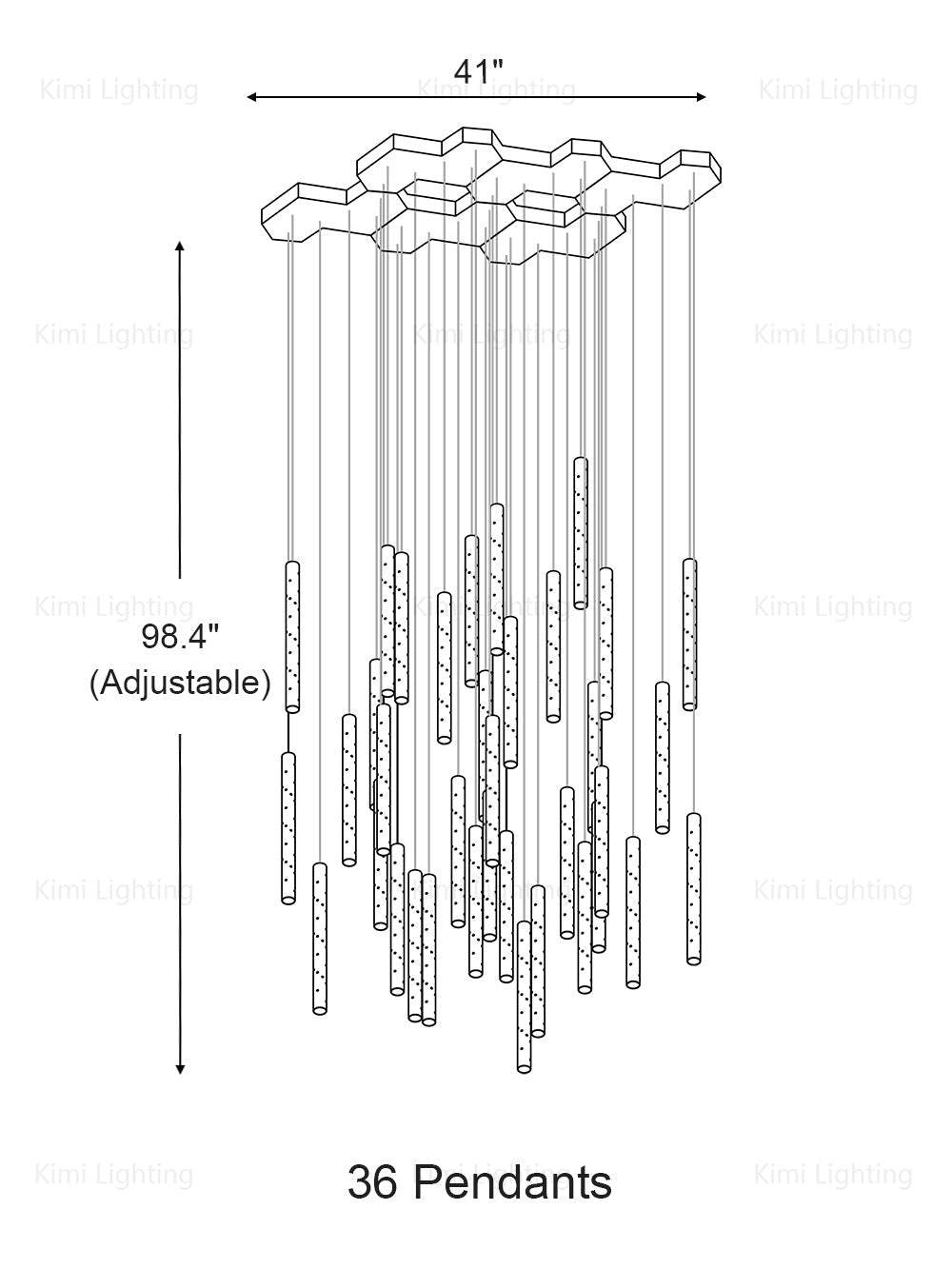Heavy Rain Modular Chandelier