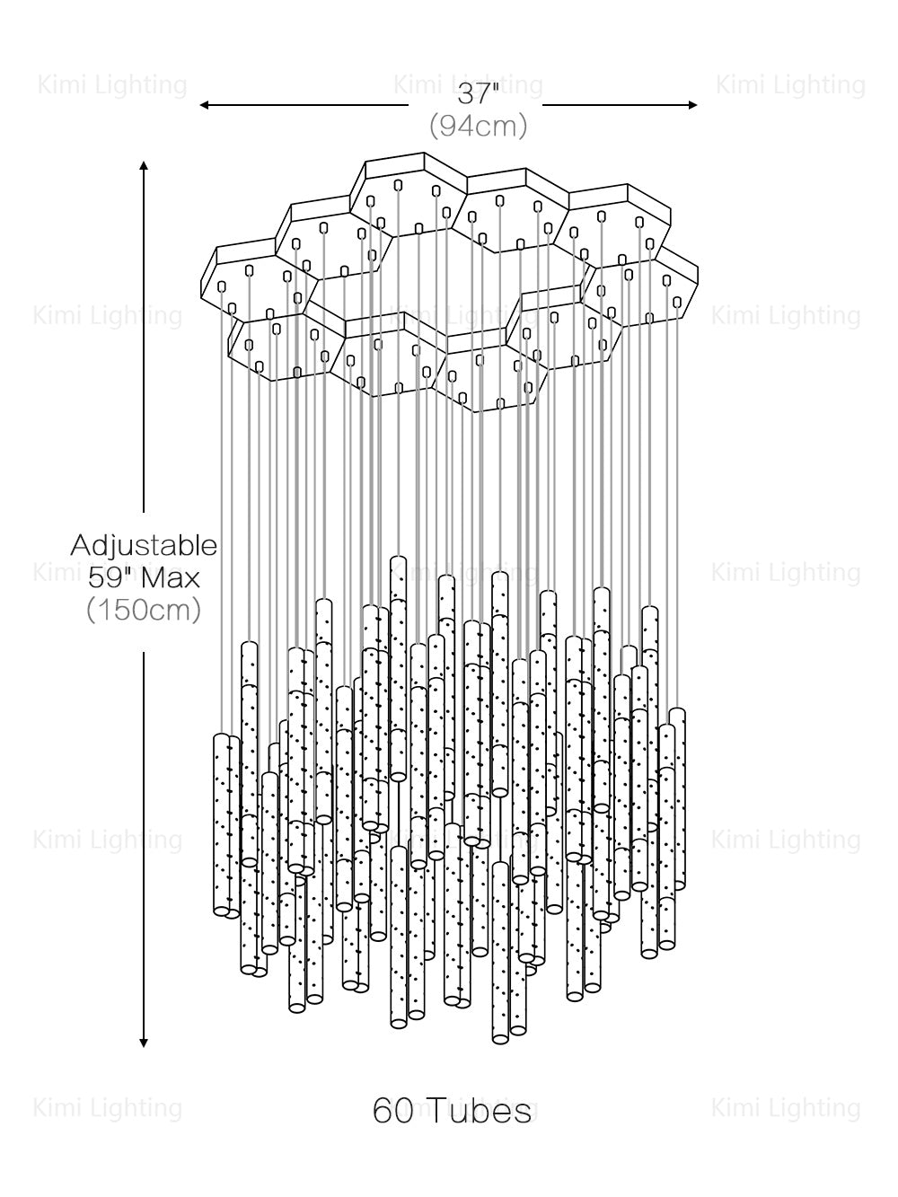 Heavy Rain Modular Chandelier