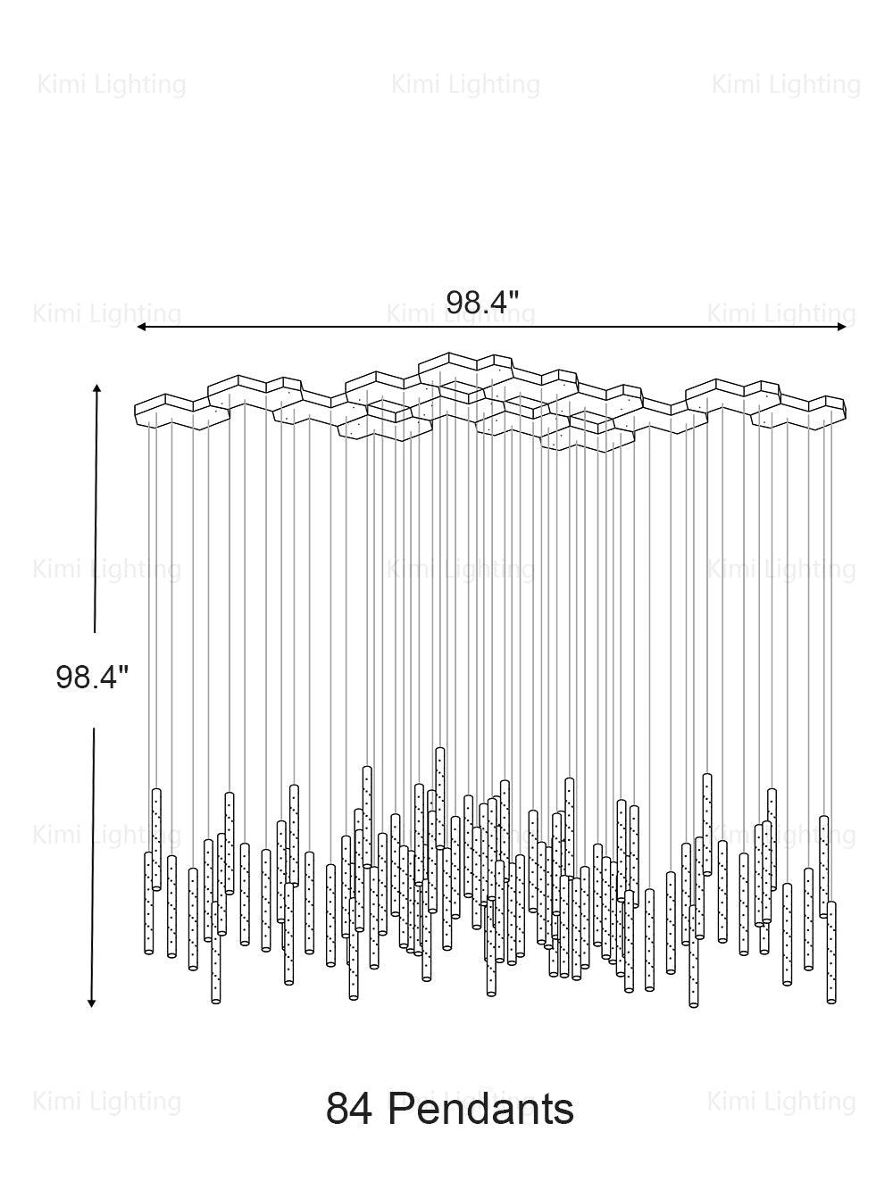Heavy Rain Modular Chandelier