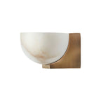 Hemispherical Alabaster Ath Wall Light