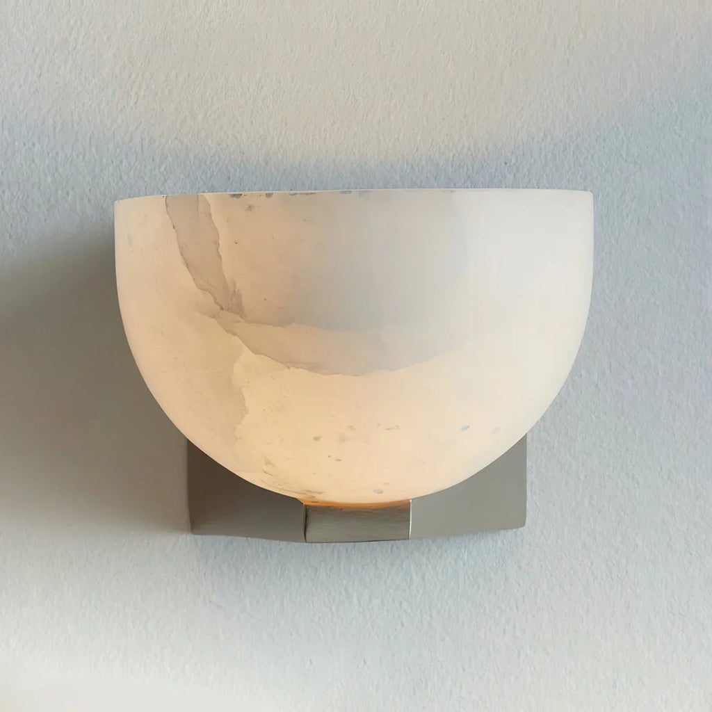 Hemispherical Alabaster Ath Wall Light