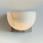 Hemispherical Alabaster Ath Wall Light