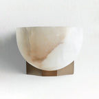 Hemispherical Alabaster Ath Wall Light