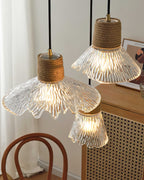 Hemp Rope Glass Pendant Lamp