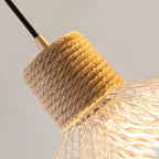Hemp Rope Glass Pendant Lamp
