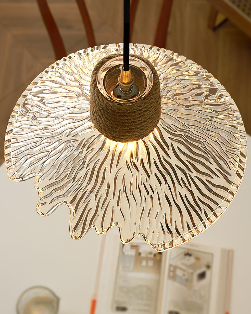 Hemp Rope Glass Pendant Lamp