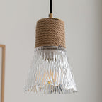 Hemp Rope Glass Pendant Lamp