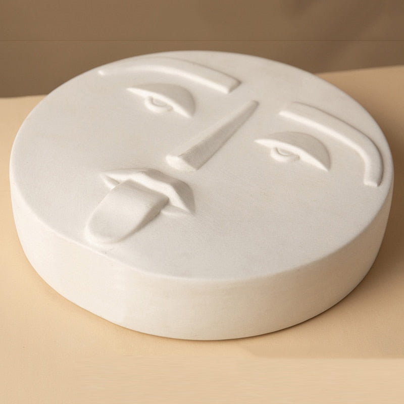 Ceramic Abstract Face Vase