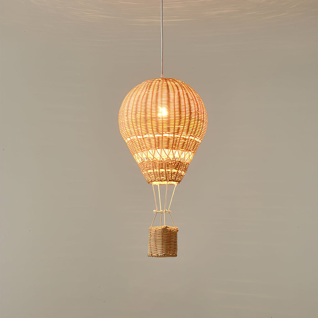 Hot Air Balloon Rattan Pendant Light