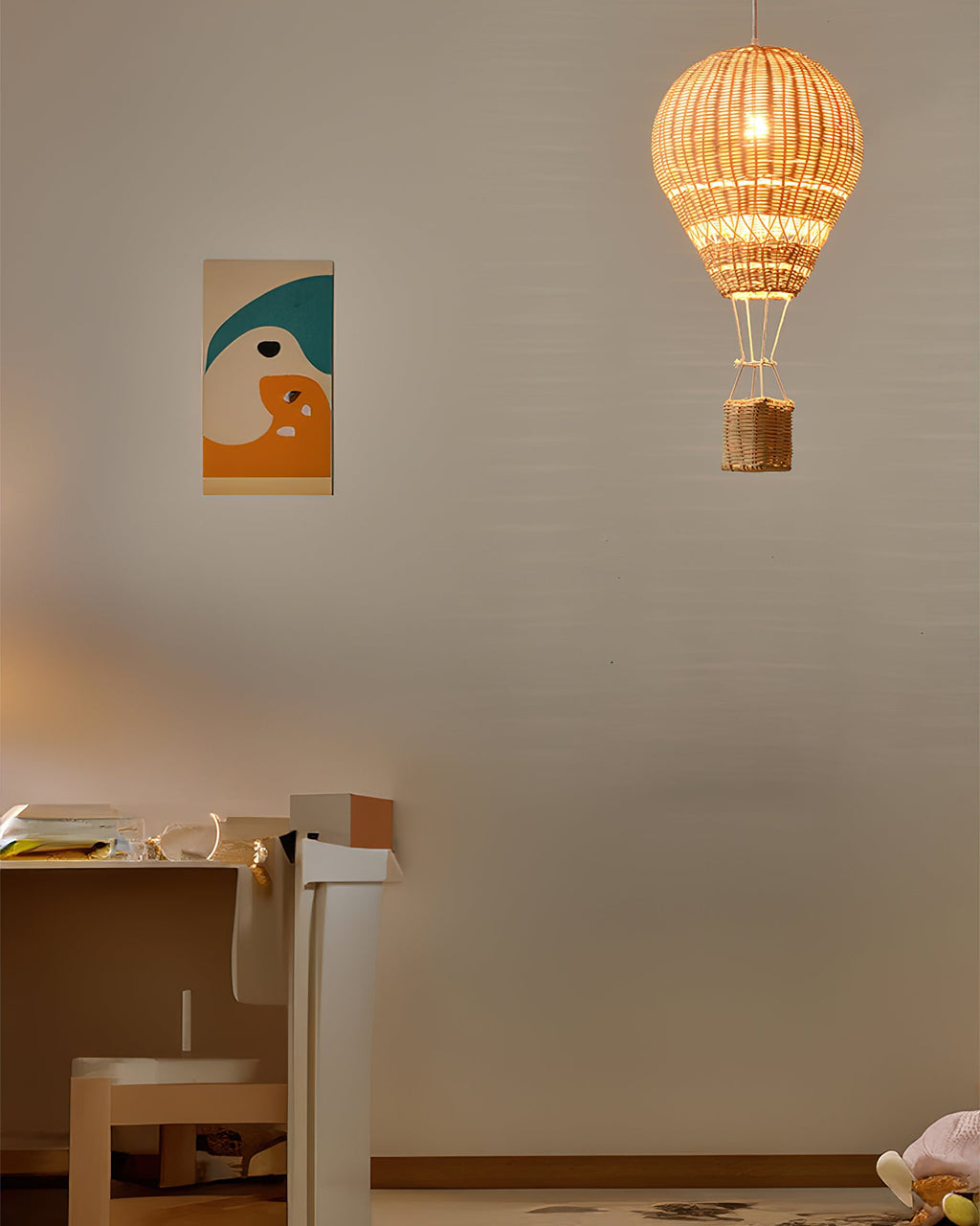 Hot Air Balloon Rattan Pendant Light
