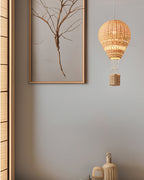 Hot Air Balloon Rattan Pendant Light