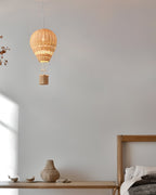 Hot Air Balloon Rattan Pendant Light