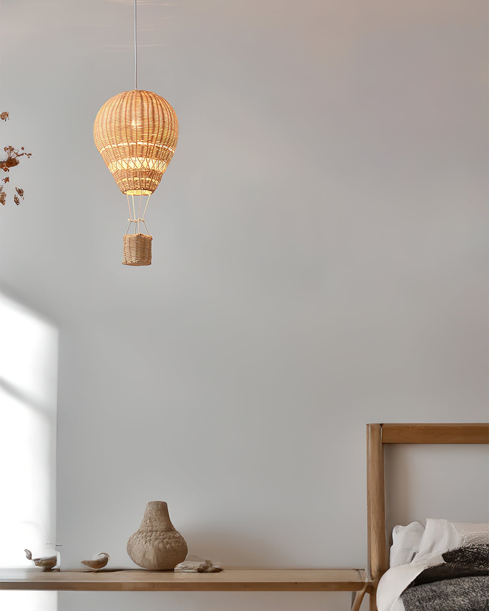 Hot Air Balloon Rattan Pendant Light