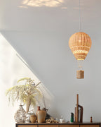 Hot Air Balloon Rattan Pendant Light