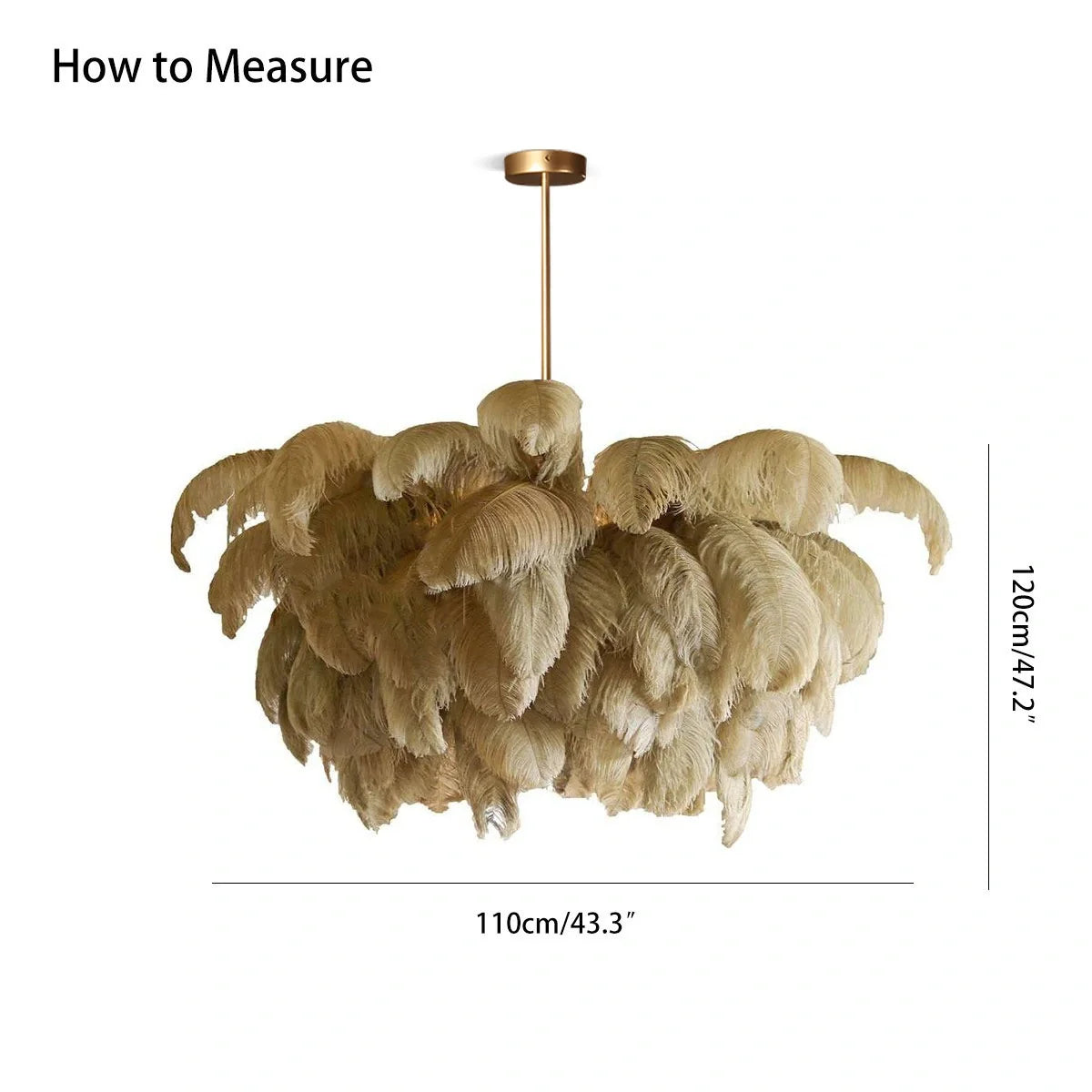 Ostrich Feather Chandelier Multiple Colors Available