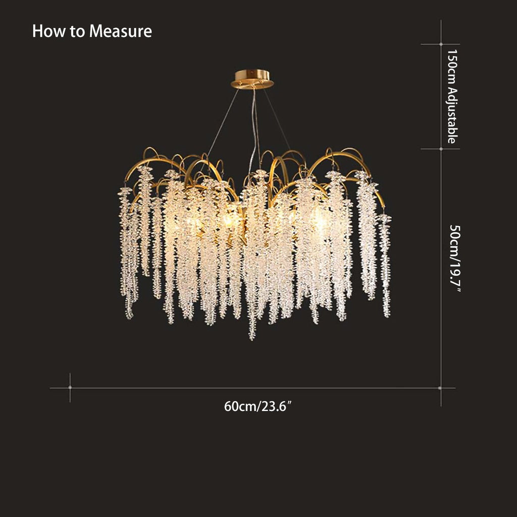 Crystal Tassel Chandelier for Living Room