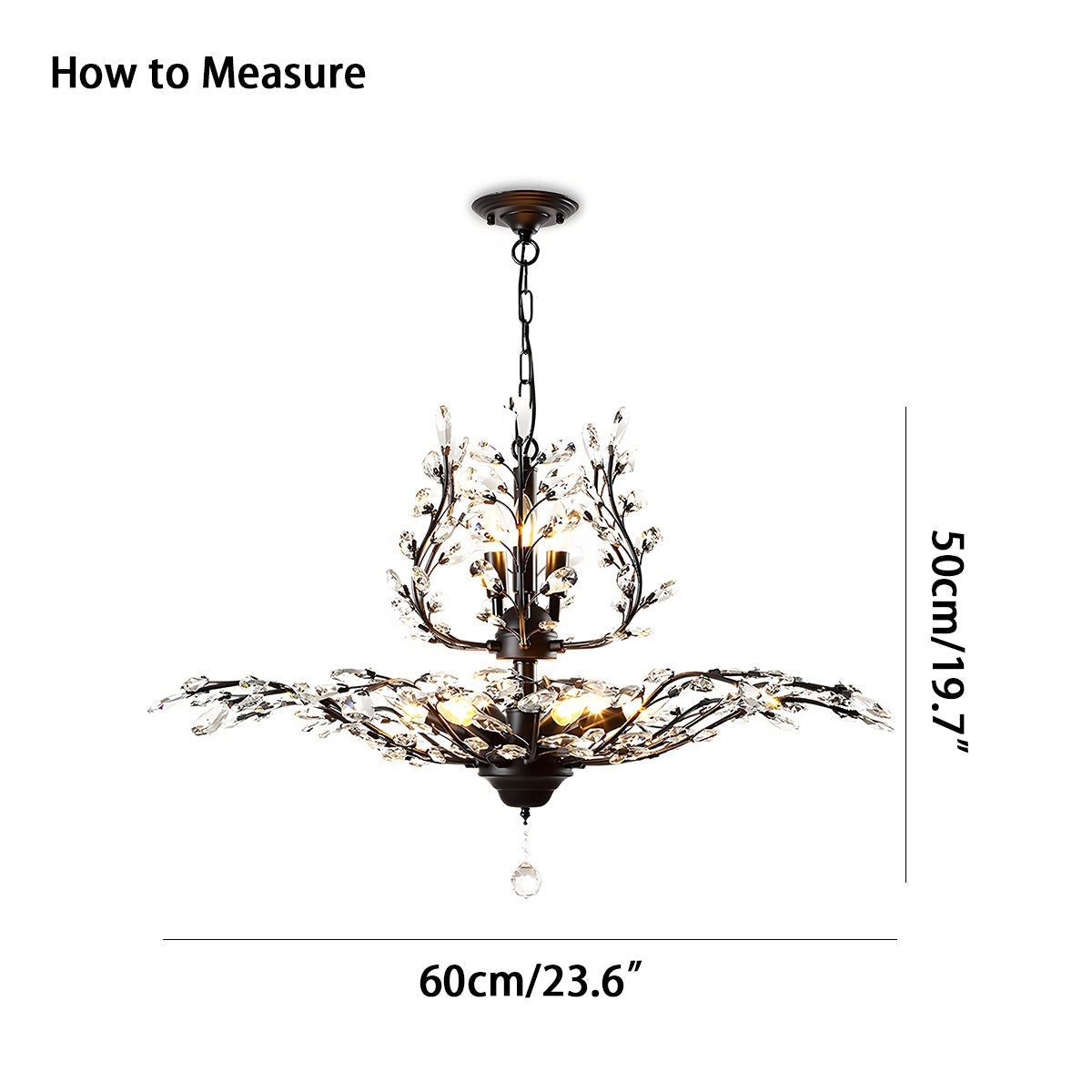 Tree Branch Crystal Chandelier for Living Room