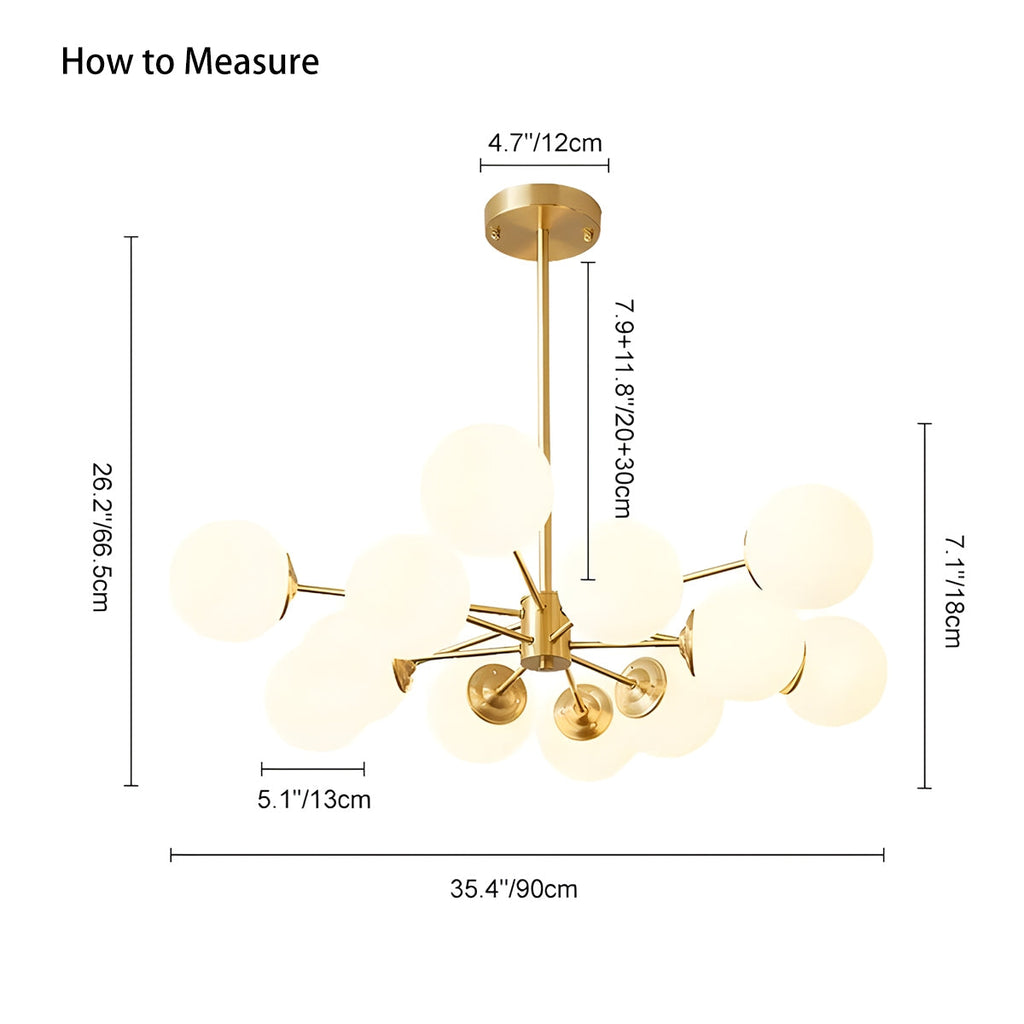 Melanie Glass Bubble Chandelier