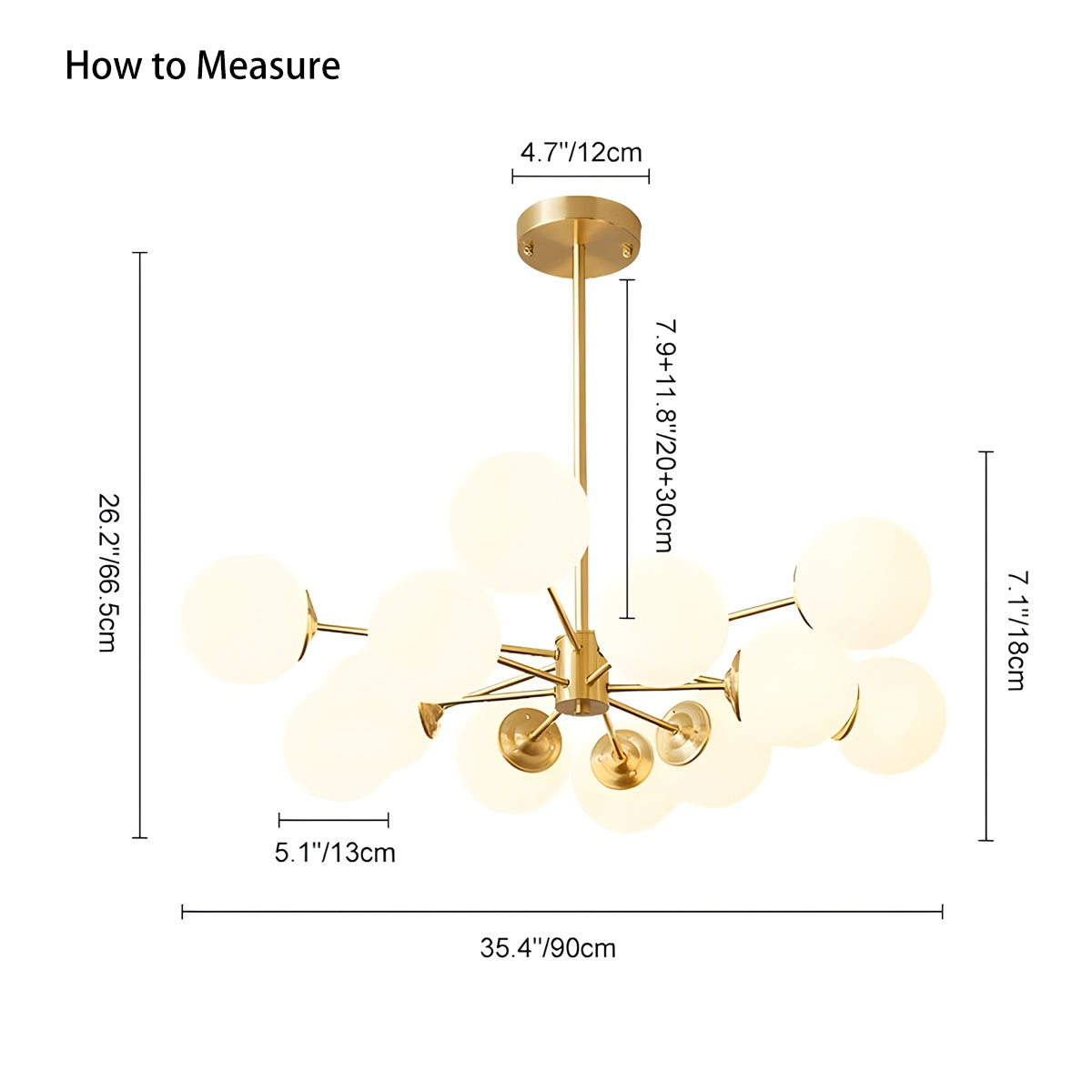 Melanie Glass Bubble Chandelier