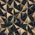 Geometric pattern with gold and black triangles