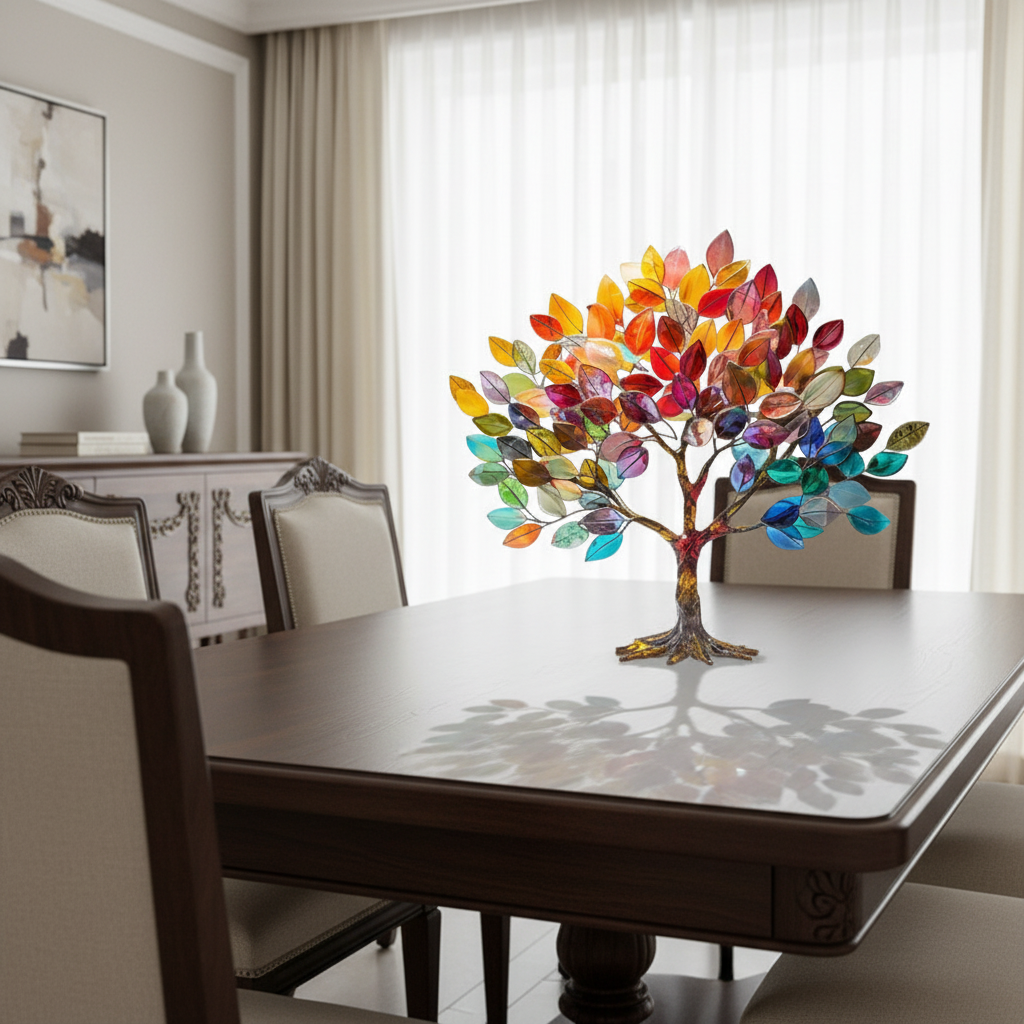 Tree of Life Acrylic Table Decor | Waterproof Sculptural Home Accent
