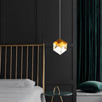 Ice Cube Textured Glass Chandelier