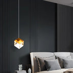 Ice Cube Textured Glass Chandelier