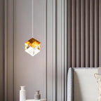 Ice Cube Textured Glass Chandelier