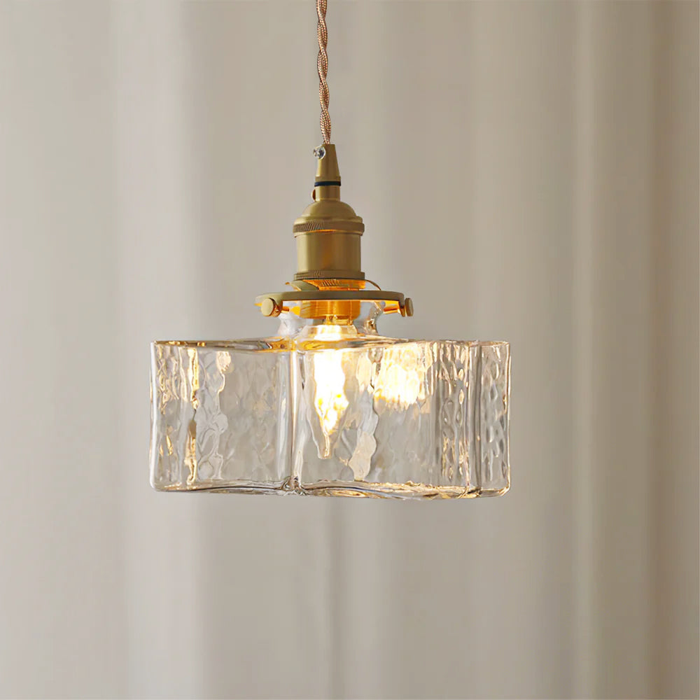 Jewel Glass Brass Pendant Light