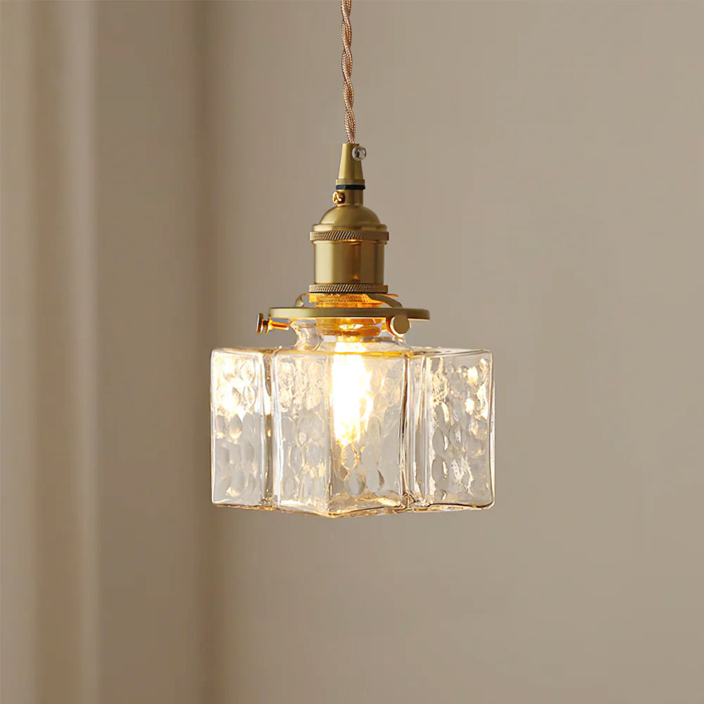 Jewel Glass Brass Pendant Light