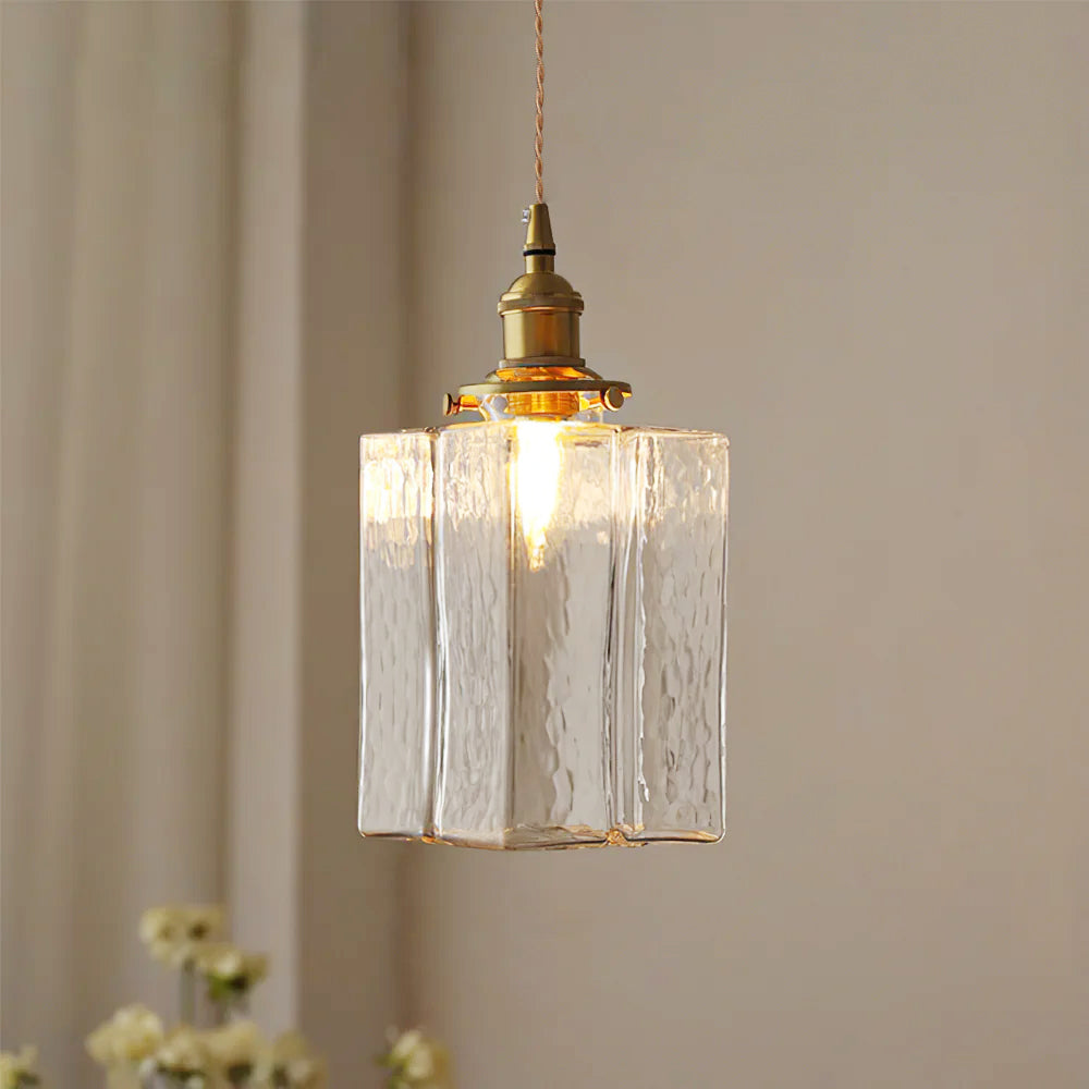 Jewel Glass Brass Pendant Light
