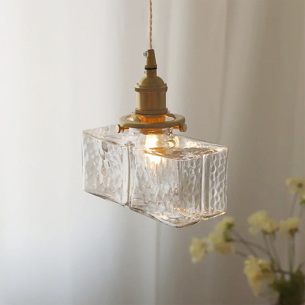Jewel Glass Brass Pendant Light