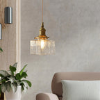 Jewel Glass Brass Pendant Light
