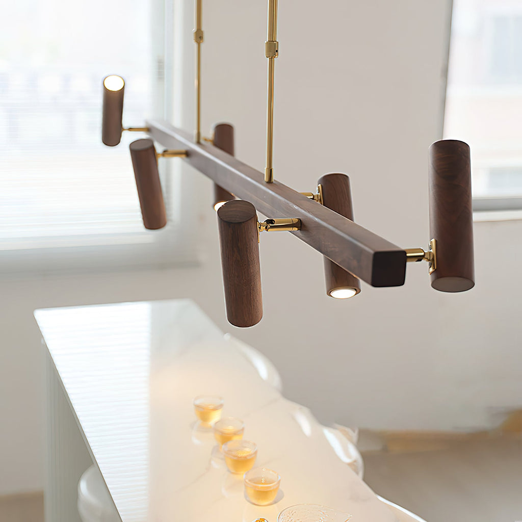 Konnect Minimalist Wood Chandelier
